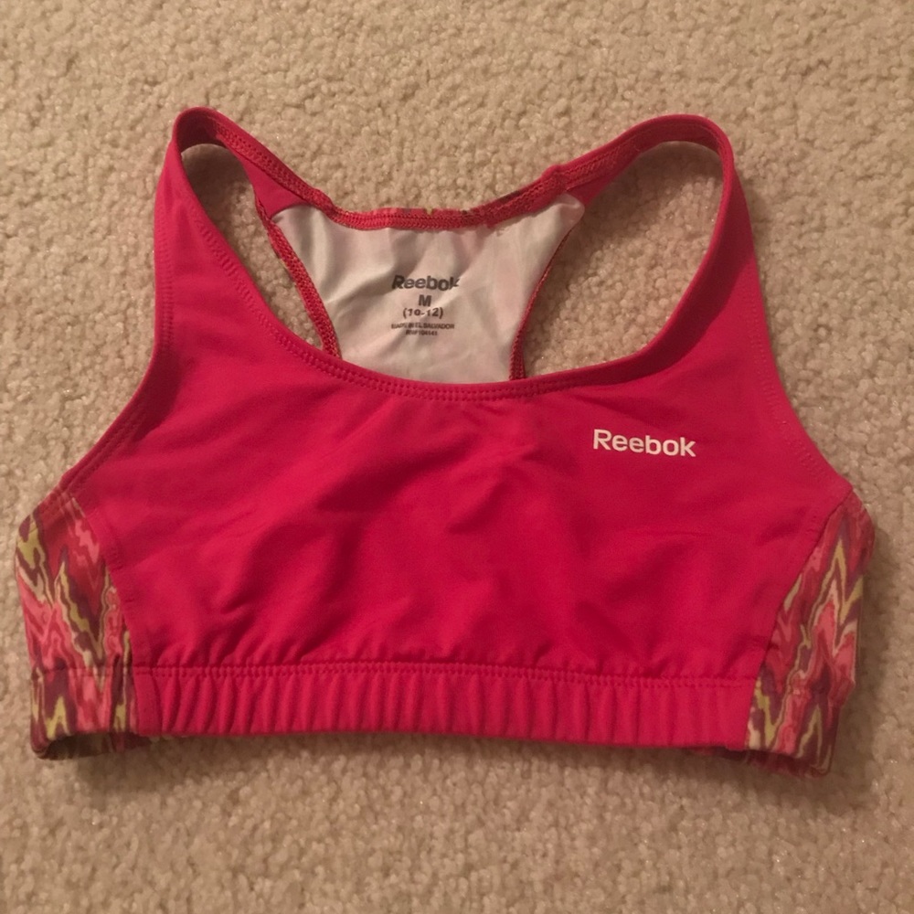 Reebok pink sports bra